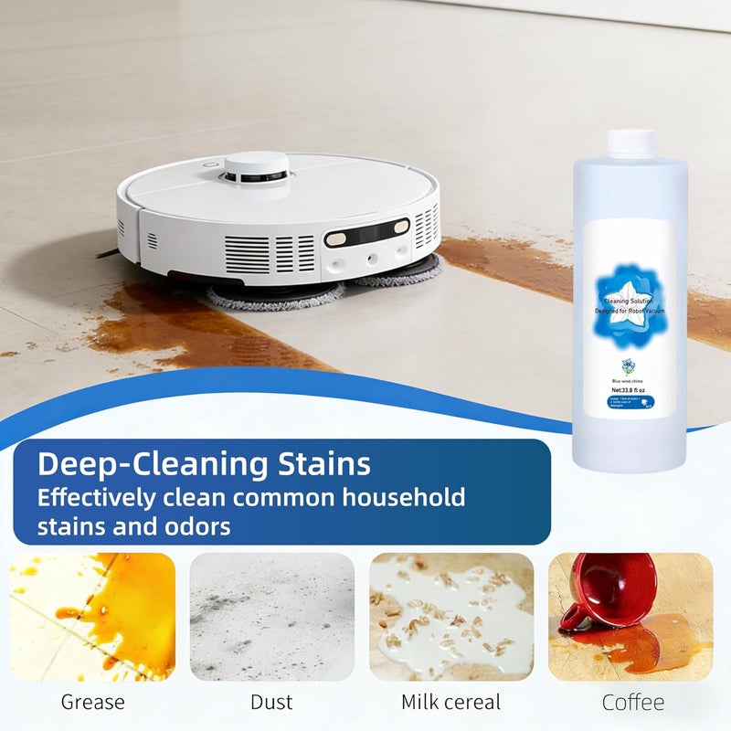 440934 1L Floor Cleaner,Compatible with ECOVACS DEEBOT T30S COMBO / T30S / X2 COMBO / X2 OMNI / T20 OMNI / X1 OMNI / X1 TURBO / T10 OMNI / X9 Pro OMNI,Deep Cleans for Multiple Hard Floors.(1 bottle) - Image 3