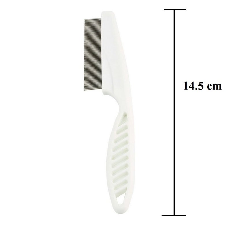 Sage Square 2 in 1 Adjustable Dog/Cat Brush/Pet Comb and Anti Tick/Lice/Mite for Grooming Cum Massager and Safety (White) - Image 1