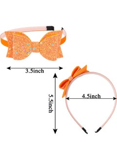 XIMA XIMA Bows Headbands For Girls, Kids Headbands 3.5 inch Sequin Glitter Hairband With Bow Little Girls Hair Bands, Pack of 10  - Image 5