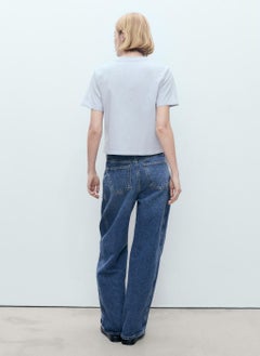 MANGO Flower Detail Crew Neck T-Shirt  - Image 2