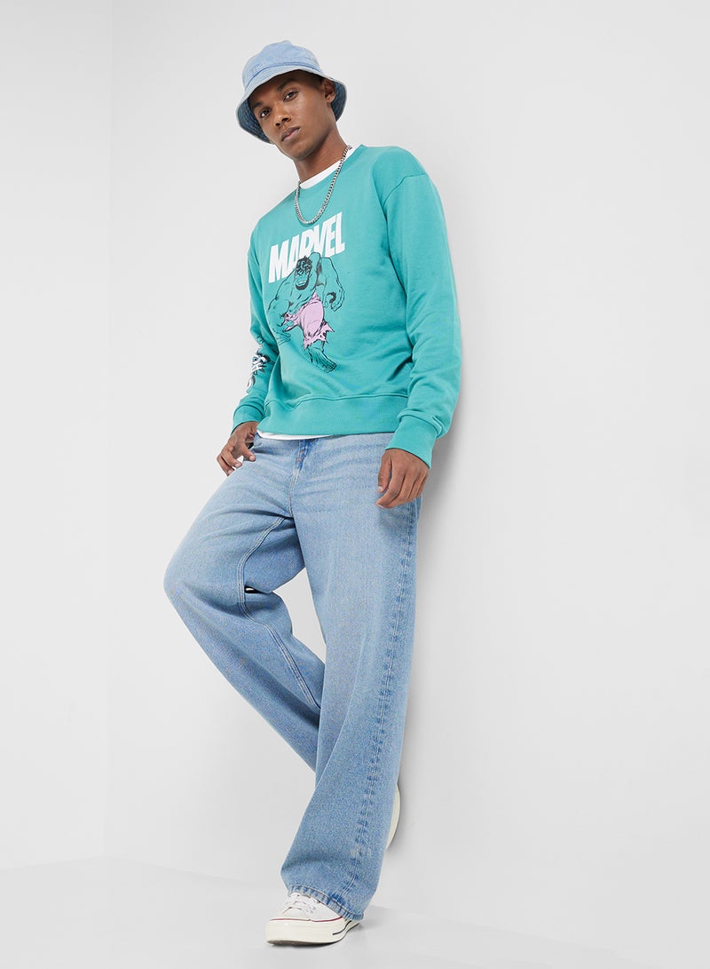 MARVEL Hulk Men'S Oversized Sweatshirt  - Image 4