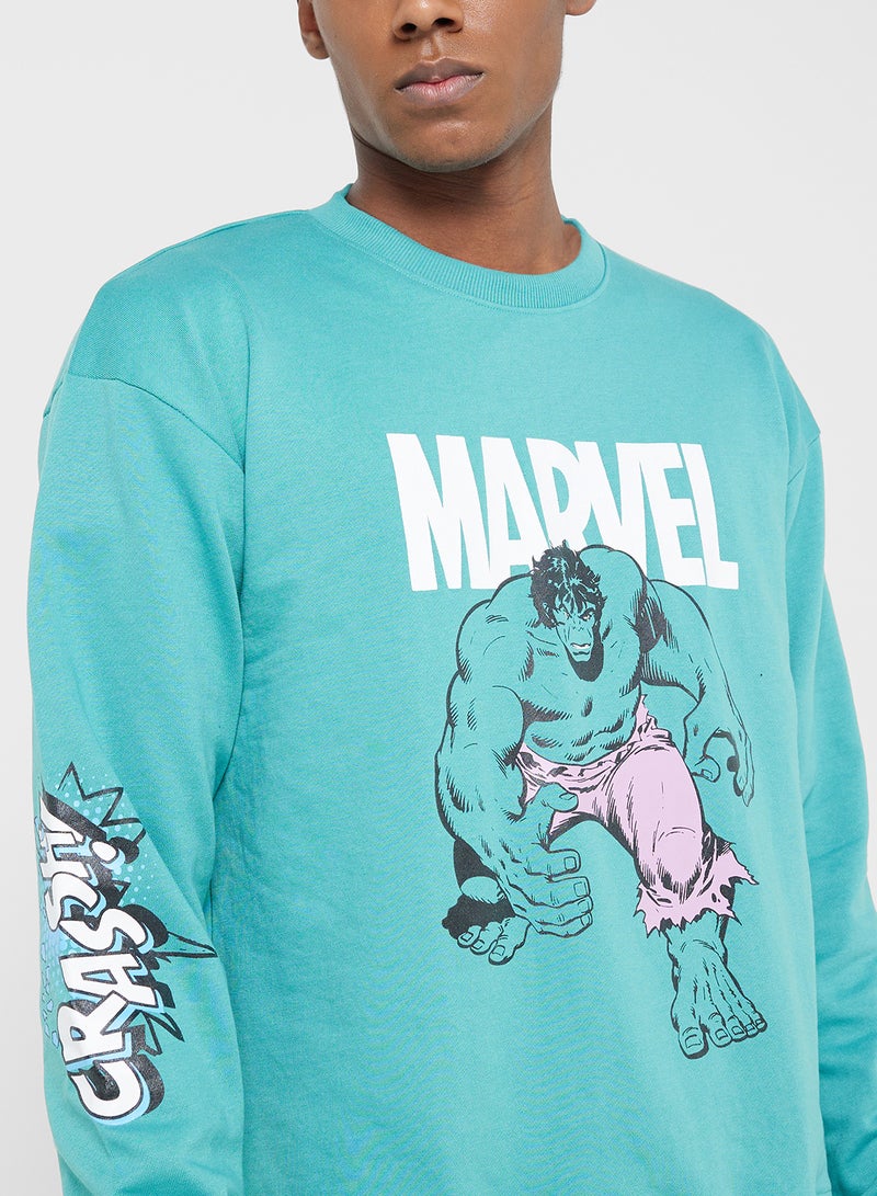 MARVEL Hulk Men'S Oversized Sweatshirt  - Image 3
