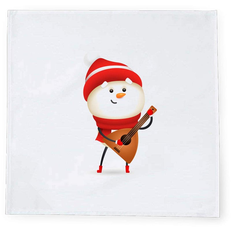 Khakee 6 Pcs Christmas Theme Tafta Silk Table Napkins 10x 10 for Xmas Decoration Christmas OrnamentsChristmas Gift npxmas158P - Image 2