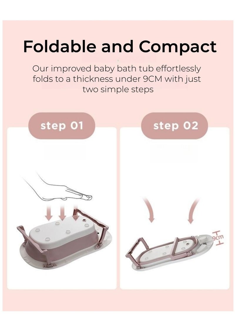 كوني أمًا أفضل حوض استحمام للأطفال مع وسادات مضادة للانزلاق لمراقبة درجة الحرارة حوض استحمام للأطفال الرضع من عمر 0 أشهر فما فوق - Image 3