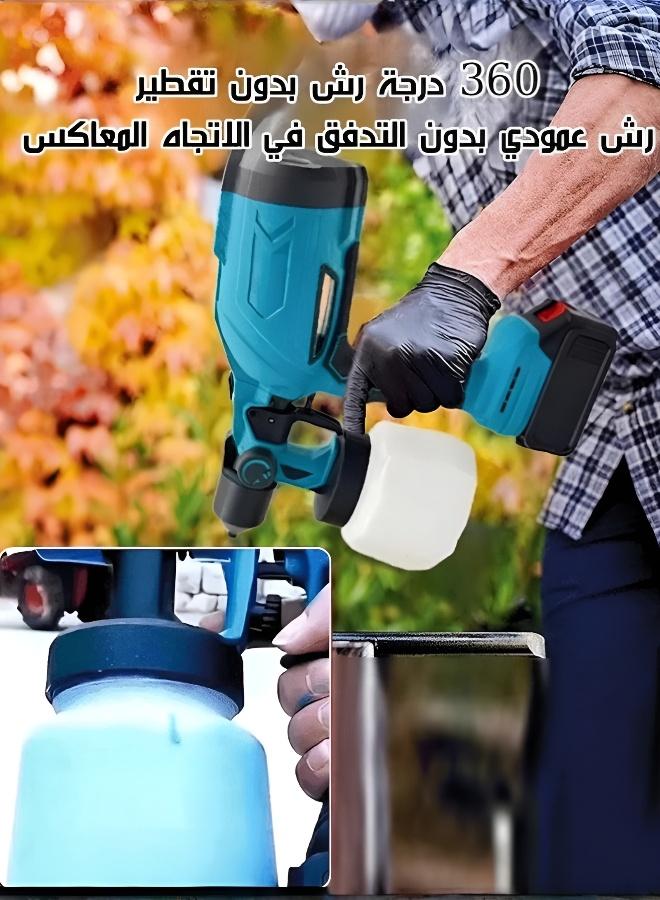 مسدس رش طلاء لاسلكي ببطارية ليثيوم 18 فولت | مسدس رش كهربائي محمول HVLP بفوهة قابلة للتعديل لطلاء المنازل والأثاث والجدران والسيارات - Image 3