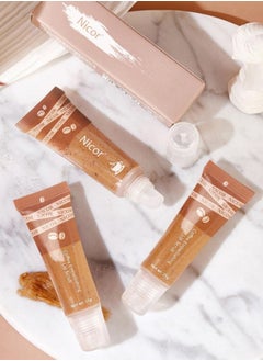 Nicor Coffee lip scrub removes skin and lightens lip lines, moisturizes and cares for tender lipstick and lip care  - Image 3