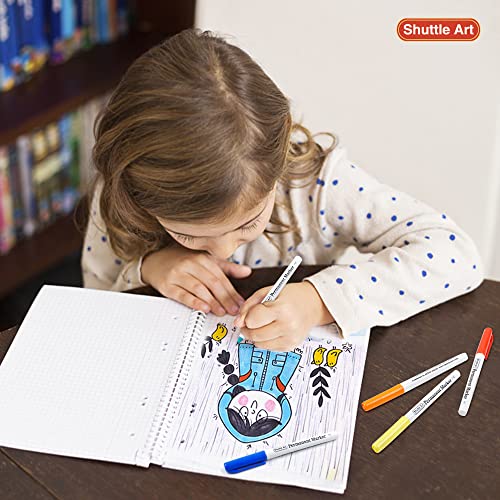 Shuttle Art Permanent Marker, 30 Colors Ultra Fine Point, Assorted Colors, Works on Plastic,Wood,Stone,Metal and Glass for Kids Adult Coloring Doodling Marking - Image 5