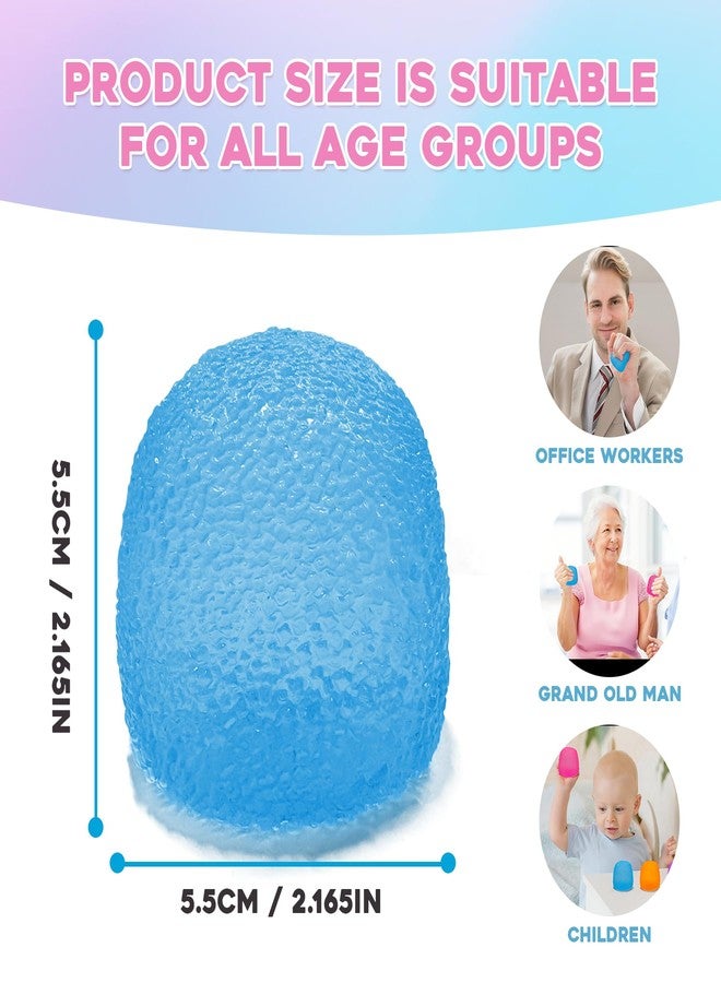 AuraGlaze Stress Balls-Gumdrop Squishy Stress for Kids and Adults, Super Solid Squeeze Ball, Sensory for Stress Relief, Birthday, Easter Basket Stuffers and Party Favors (Blue) - Image 2