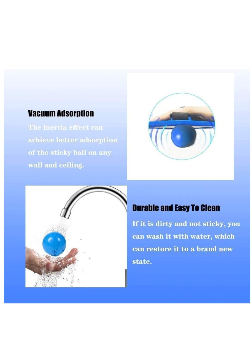 Luminous Sticky Balls, 4Pcs Stress Relief Glowing Balls, Ceiling Balls Glow in The Dark, Stress Balls for Kids and Adults, Sticky Balls, to The Wall and Roof, Party Favors, Party Supplies for Relax - Image 4