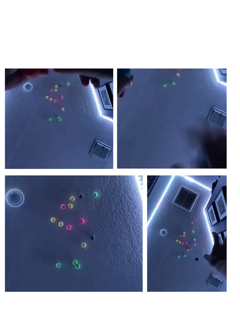 Luminous Sticky Balls, 4Pcs Stress Relief Glowing Balls, Ceiling Balls Glow in The Dark, Stress Balls for Kids and Adults, Sticky Balls, to The Wall and Roof, Party Favors, Party Supplies for Relax - Image 3