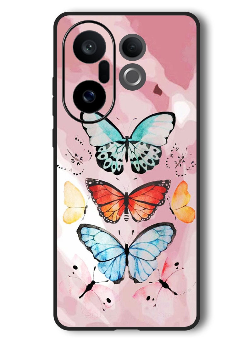 Theodor Case Compatible with Vivo X200 FE 6.31 Inch Protection Shockproof Bumper Cover Butterflies (2) - Image 1