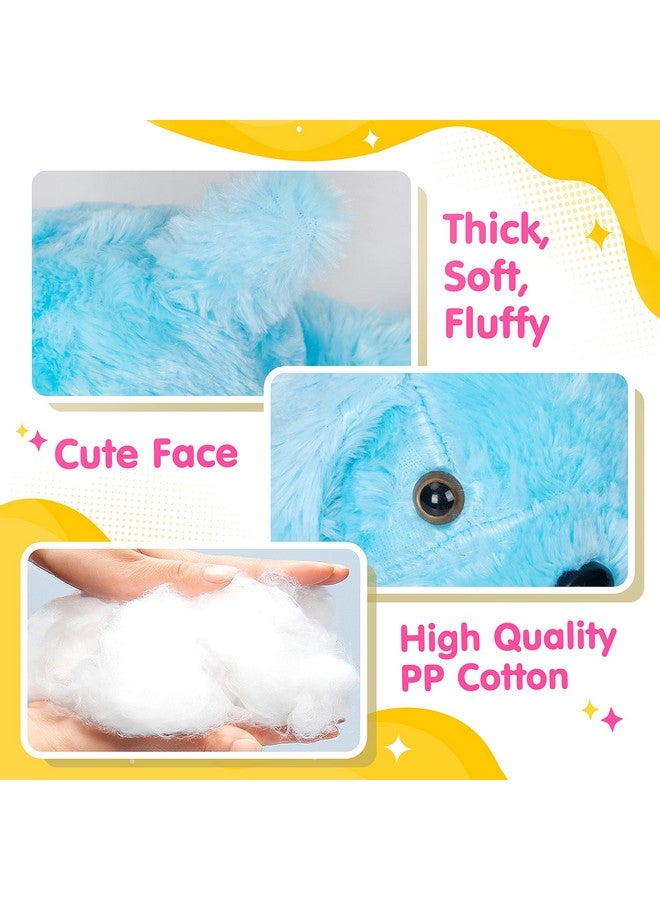 WEWILL 18'' Light Up Puppy Stuffed Animal Creative Night Light Lovely Led Dog Glow Soft Plush Toy Gifts For Kids On Christmas Birthday Valentines Festivals, Blue - Image 5