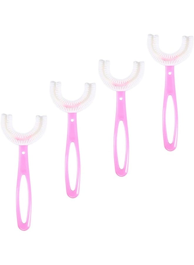 DFBTYG U- Shape Toothbrush 1Set 4Pcs Kids U- Shape Manual Tooth Brushes - Image 1