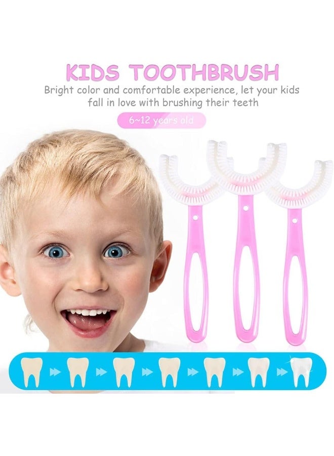 DFBTYG U- Shape Toothbrush 1Set 4Pcs Kids U- Shape Manual Tooth Brushes - Image 5