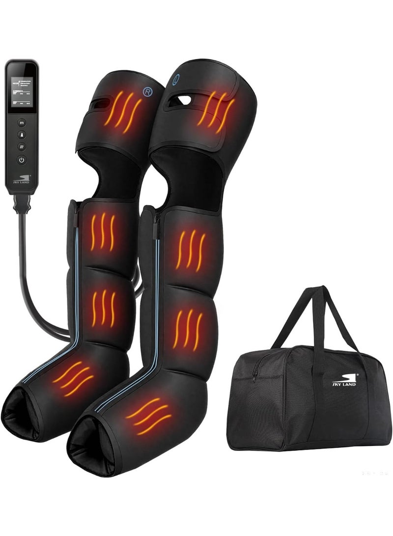 SKY LAND Air Compression Full Leg & Foot Massager with Heat – 3 Intensities, 3 Modes, 3 Heat Levels – Improves Circulation, Relieves Fatigue, Faster Muscle Recovery, Pain Relief – EM-2197 - Image 1