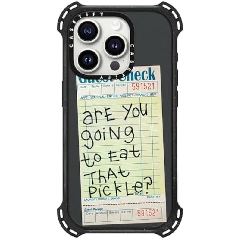 Casetify Bounce iPhone 15 Pro Case 【6X Military Grade Drop Tested / 21.3ft Drop Protection/Compatible with Magsafe】 - The Pickle Case - Triple Black - Image 3