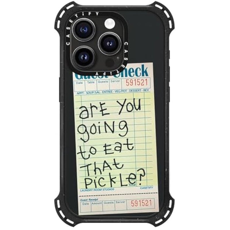 Casetify Bounce iPhone 15 Pro Case 【6X Military Grade Drop Tested / 21.3ft Drop Protection/Compatible with Magsafe】 - The Pickle Case - Triple Black - Image 4