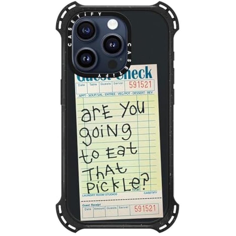 Casetify Bounce iPhone 15 Pro Case 【6X Military Grade Drop Tested / 21.3ft Drop Protection/Compatible with Magsafe】 - The Pickle Case - Triple Black - Image 2