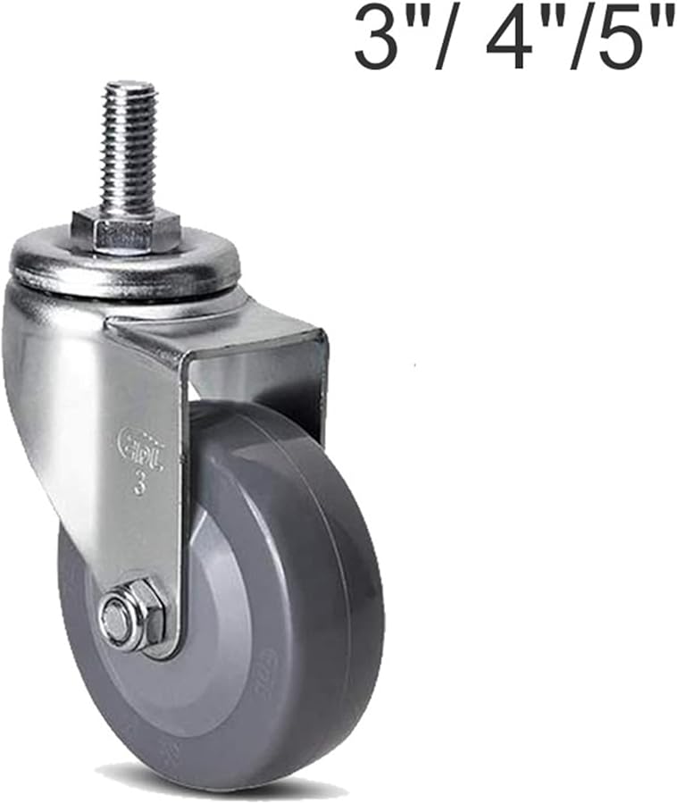 3 Inch Universal PU Tread Wheel Casters With Brake Wear Resistant Furniture Casters - Image 4