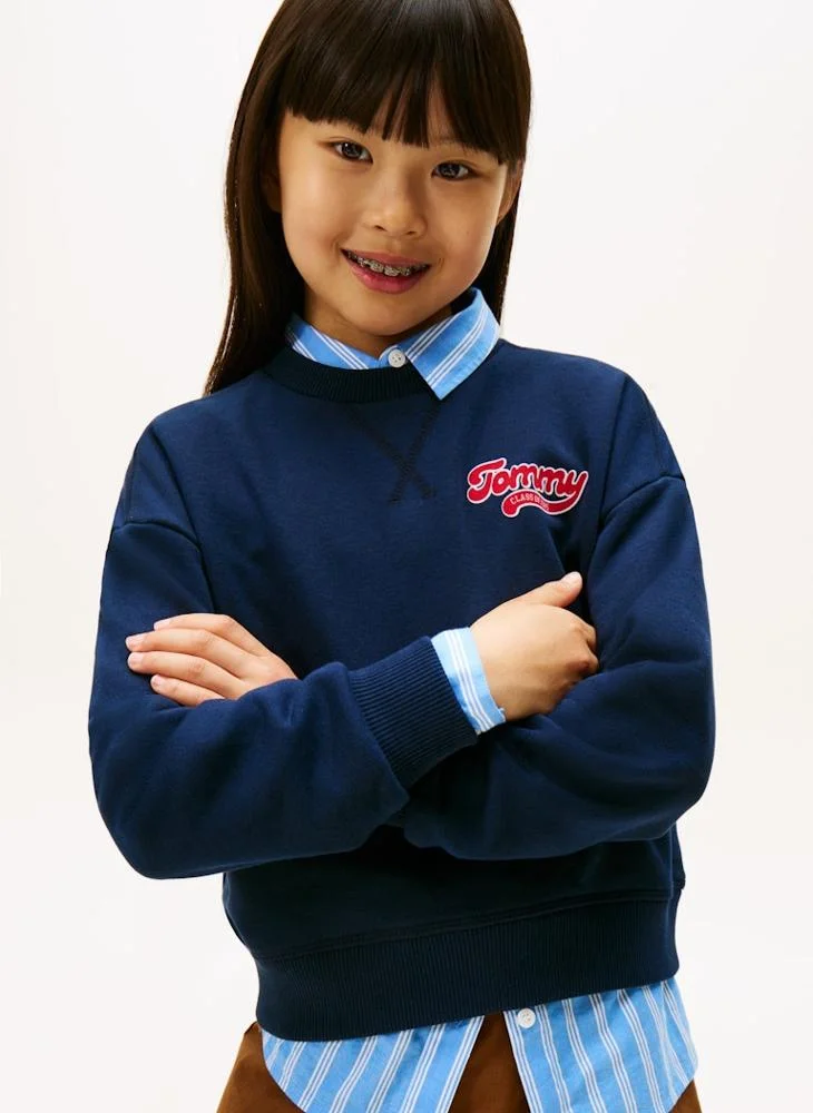 TOMMY HILFIGER Kids Varsity Flock Sweatshirt