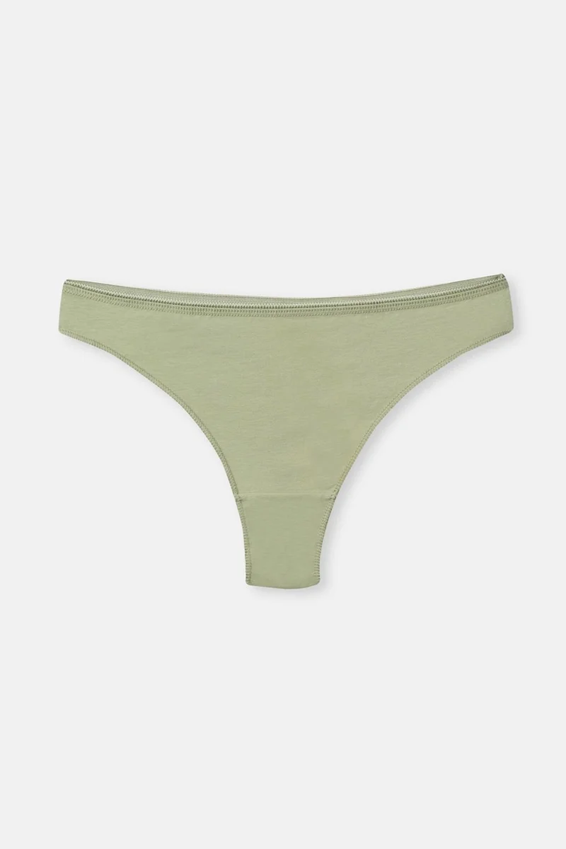 dagi Salmon-Green Women's 3-Patterned Thong Panties