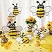 Amyhill 12 Pcs Large Bee Birthday Party Decorations Hanging 3D Bee Honeycomb Centerpieces Table Toppers Decoration for Birthday Baby Shower Party Supplies - Image 4