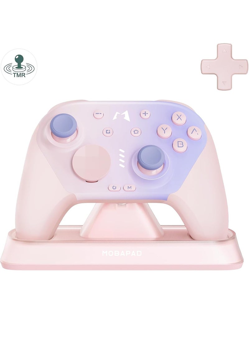 MOBAPAD Classic Gamepad MOBAPAD CHITU 2 Pro HD Wireless Gaming Controller with RGB Smart Charging Dock for Nintendo Switch 2/1 Lite/OLED, PC / Android / iOS with TMR Glide Joysticks 0 Drift, HD Rumble, NFC, Mechanical Buttons, Turbo, 6 Axis Gyro, 1000mAh Battery, Dual Programmable Macro Buttons, Ergonomic Grip, Swappable D-Pads - Image 1