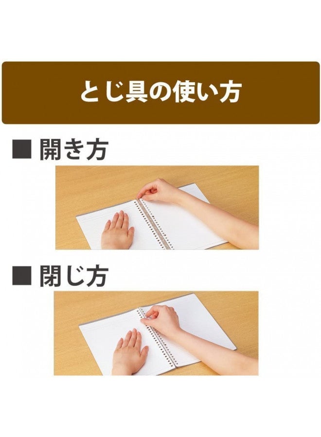 Kokuyo مجلدات كوكيو كامبوس الذكية 3 عبوات، مجلدات دفاتر ألوان فاتحة A5، حتى 25 ورقة 20 ثقب مجلد رفيع مع 10 أوراق ساراسارا مفككة لكل منها للدراسة والمجلة، استيراد من اليابان - Image 4