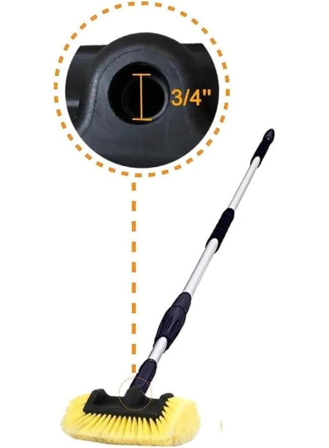 AKC All Sided Soft Bristle Car Wash Brush - Extendable Window Cleaning Tool with Soft Yellow Bristles, Multi-Side Design, Car Detailing Brush - Image 4