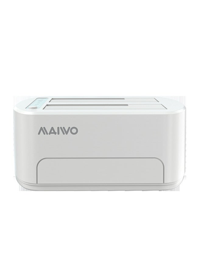 Maiwo Dual-disk USB 3.0 Hard Disk Base Solid State Mechanical Hard Disk Copy Machine Clone Machine Hard Disk Box-Color:K3062A European Standard Clone-free - Image 1