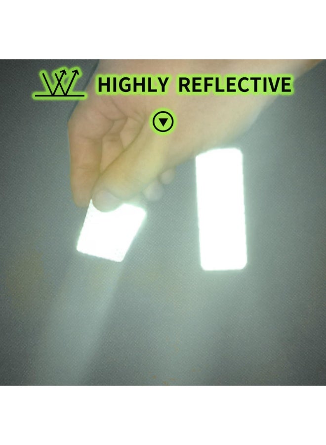 30 Pcs Super Reflection Reflective Stickers Made of 3M DG3, Safety Reflective Tape for Car Bike Mailbox Helmet, White Reflective Tape Outdoor Waterproof 3.15" X 1.18"/ 30cm X 80cm - Image 2