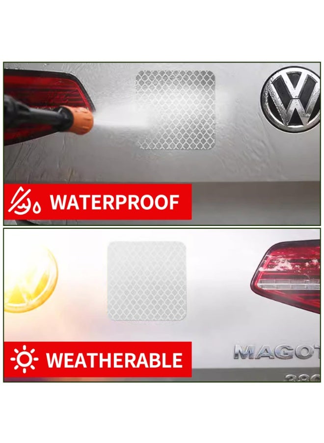 30 Pcs Super Reflection Reflective Stickers Made of 3M DG3, Safety Reflective Tape for Car Bike Mailbox Helmet, White Reflective Tape Outdoor Waterproof 3.15" X 1.18"/ 30cm X 80cm - Image 5