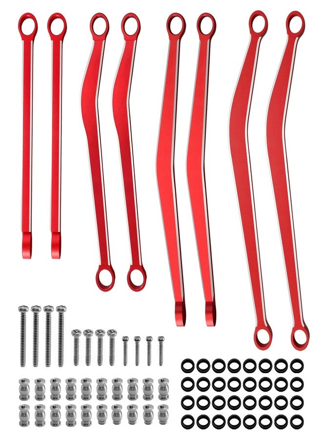 FSDKEDUF Aluminum Clearance Chassis Links for 1/30 Axial SCX30 Upgrade Parts (Red) - Image 1