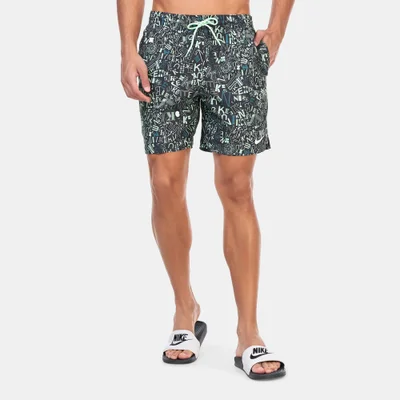 Nike Men's Wordmark Printed Volley Swimming Shorts
