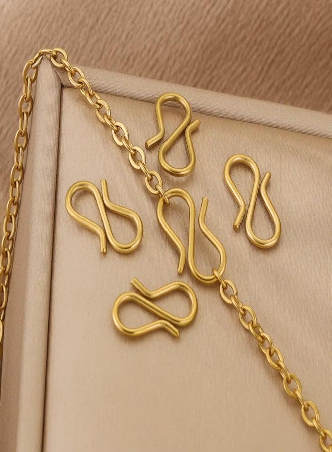 Tdas 200 Pcs S Hooks for Jewellery Making S Shaped Hook for Necklace DIY Jewellery Making Chain Necklace Bracelet Jewelry findings Connectors Fasteners Art & Craft (Golden) - Image 3