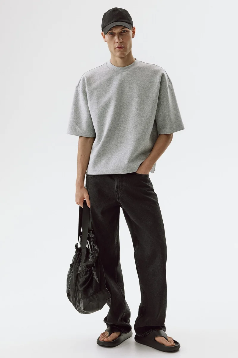 H&M  Oversized Fit Scuba T-shirt for Men | Best Price UAE