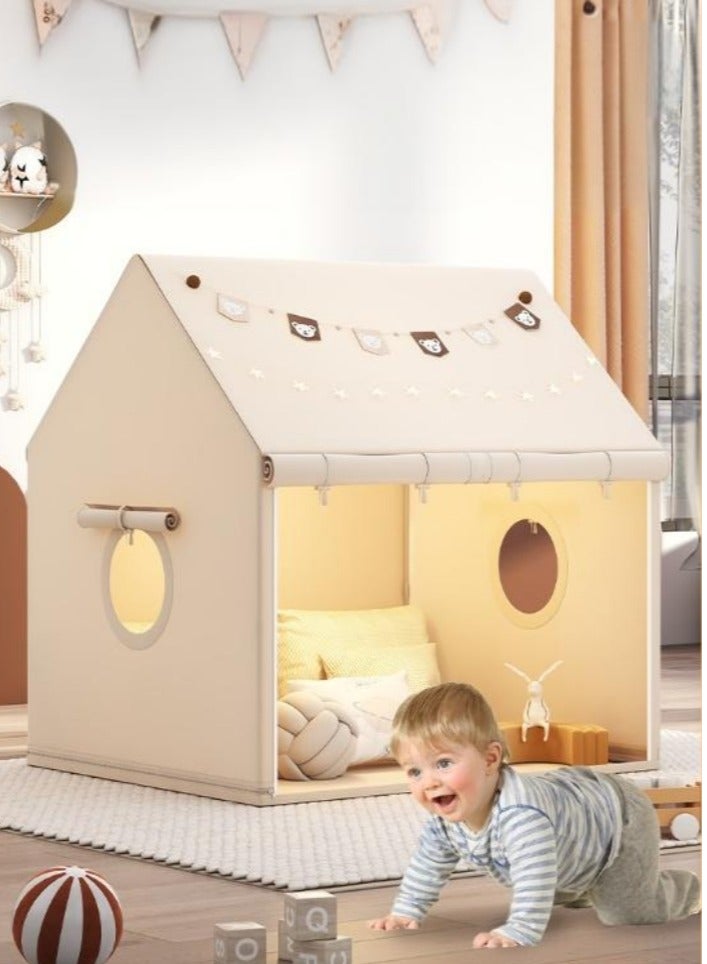 WALALLA Large Kids Tent House Indoor Outdoor,Toddler Play Tent With Light and Bear Flag,Play house for Baby Tent, Kids Indoor Room Toys for Girls and Boys - Image 1