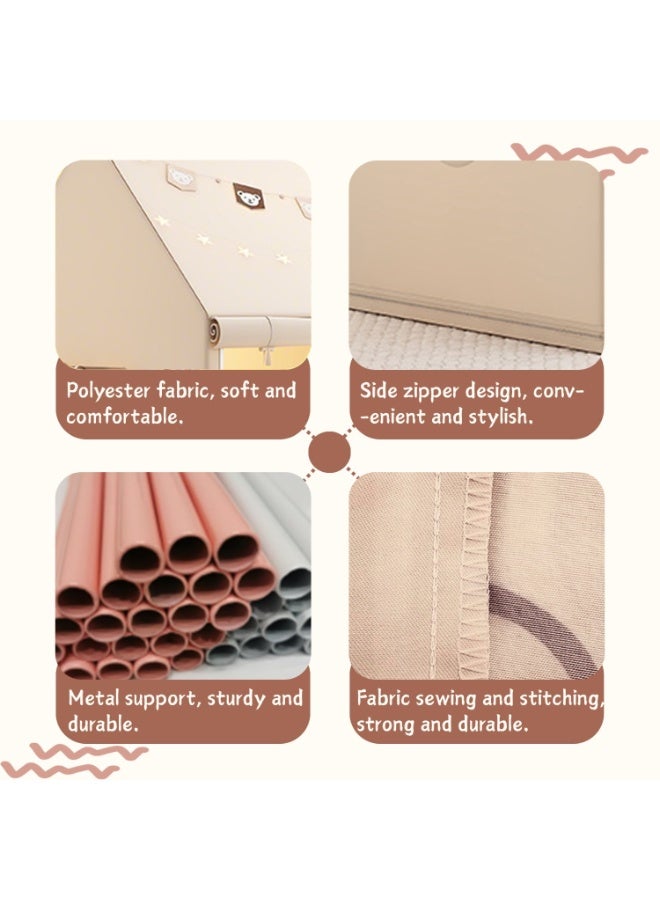 WALALLA Large Kids Tent House Indoor Outdoor,Toddler Play Tent With Light and Bear Flag,Play house for Baby Tent, Kids Indoor Room Toys for Girls and Boys - Image 4