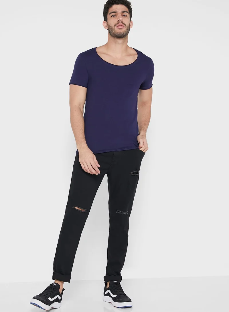 Seventy Five Scoop Neck T Shirt