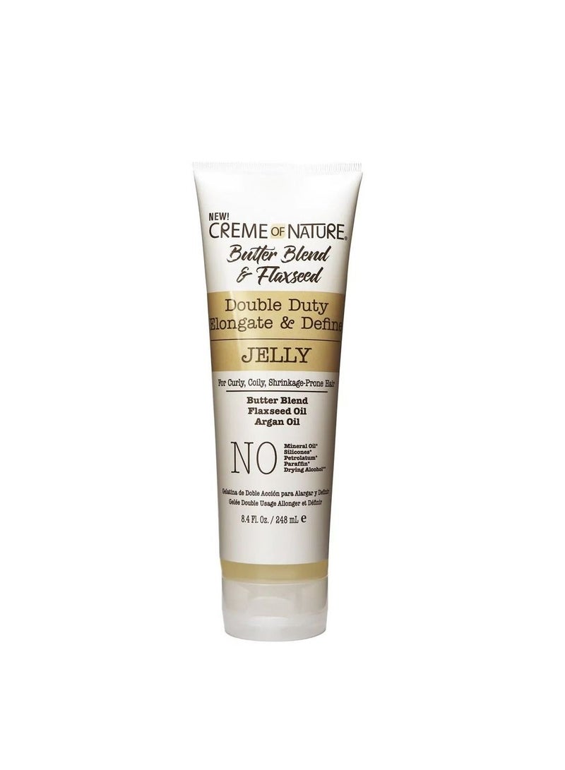 Creme of Nature Butter Blend And Flax Seed Detangle Slip Elongate And Define Jelly 8.4 Oz - Image 1