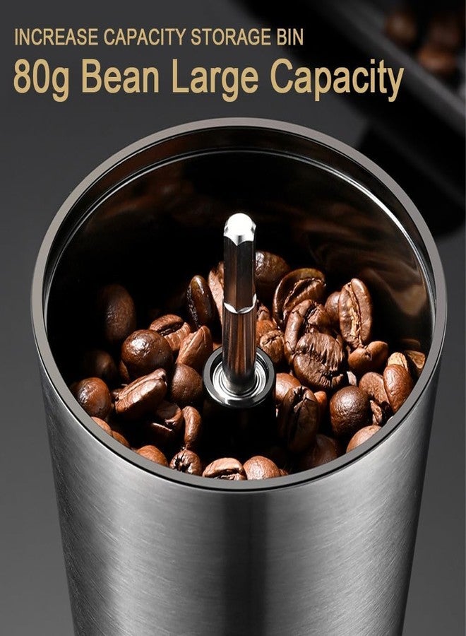 BOMANSI BOMS Manual Coffee Grinder - 8 Adjustable Coarseness Settings, Hand Crank Coffee Mill, Large Capacity, Portable Hand Coffee Grinder for Moka pot, French Press, Drip, Espresso, Gift - Image 2