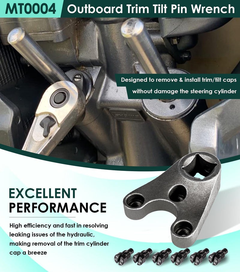 Yoursme Trim/Tilt Pin Wrench MT0004-38mm x 4mm for ALL Seastar Steering Cylinders & for Yamaha 4 Stroke V6 Remove Hydraulic Cylinders Trim/Tilt Caps - Image 3