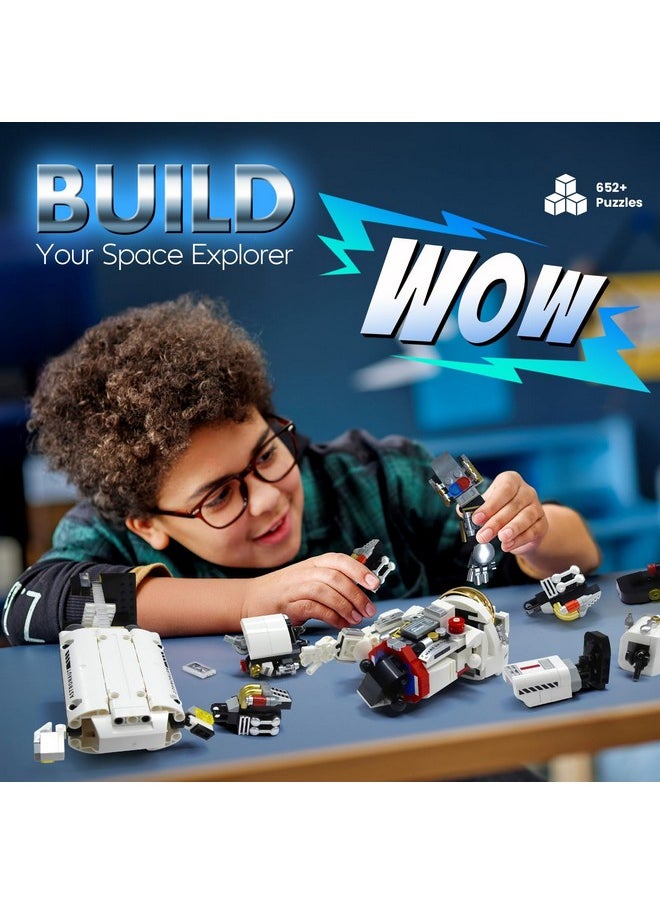 Anysun Space Astronaut Building Blocks Set for Adults and Kids, STEM Space Exploration Toy, Astronaut Model, Creative Spaceman Construction Kit, Ideal Christmas and Birthday Gift for Boys and Girls-652pcs  - Image 4