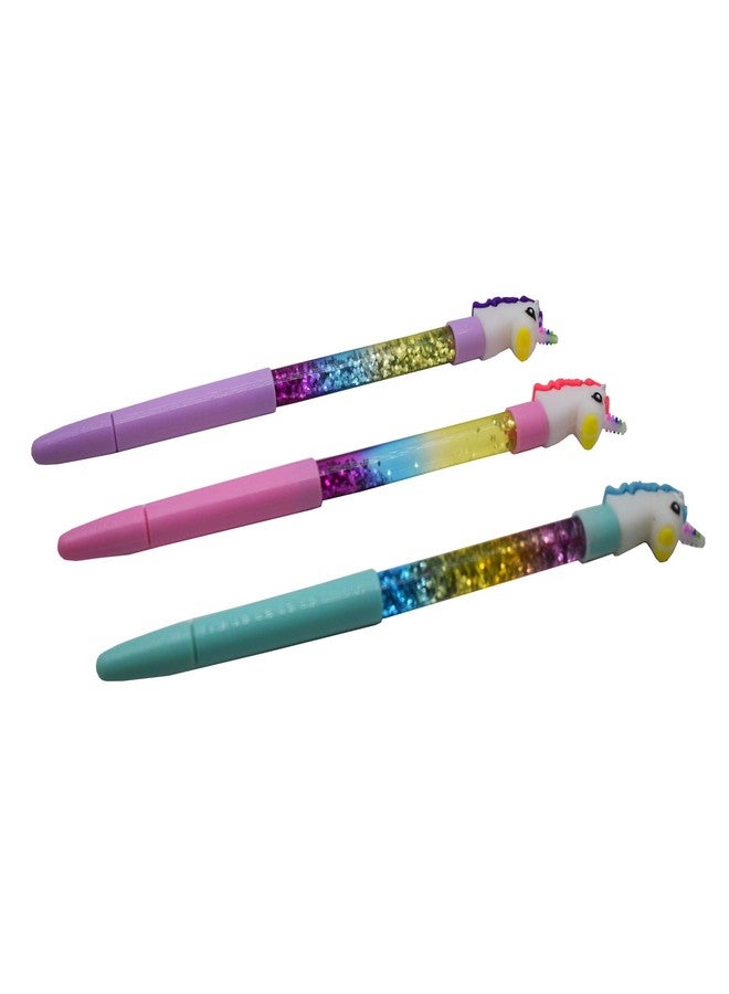Asera Unicorn Pen Fancy Pen Water Sparkle Gel Pen for Kids Birthday Return Gifts Party Favours Favors Take Away Gifts (Pack of 12) - Image 2
