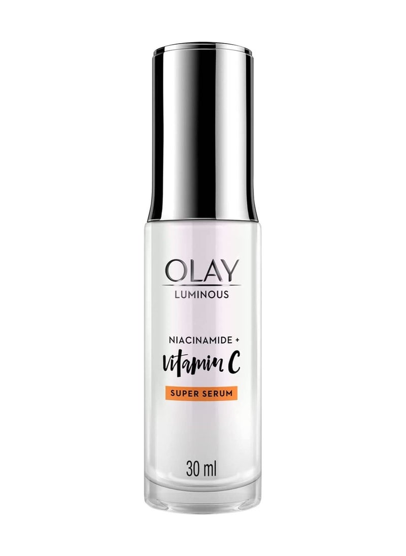 Olay - Olay Luminous Super Serum With Niacinamide + Vitamin C For Even & Glowing Skin, Sulphate & Parbene Free, 30 ML - Image 1