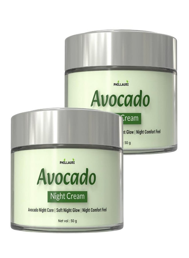 Phillauri Avocado, avocado night cream, Avocado Cream for Face Whitening, avocado cream, avocado night Suits for Women - 50g (Pack 2) - Image 1