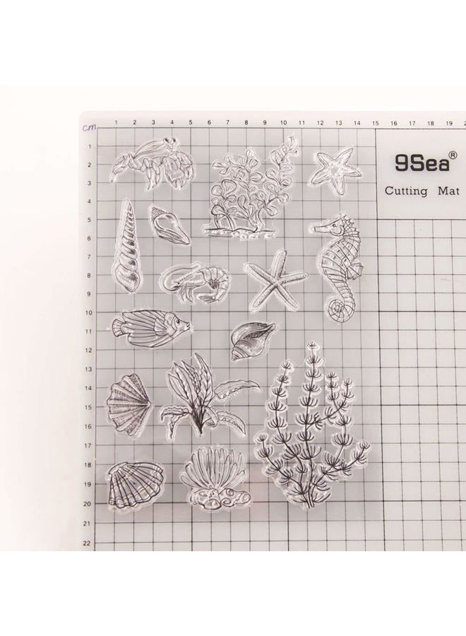 arriettycraft Sea World Shell Starfish Seahorse Seaweed Clear Stamps for Card Making Decoration and DIY Scrapbooking Tools Rubber Stamps - Image 3