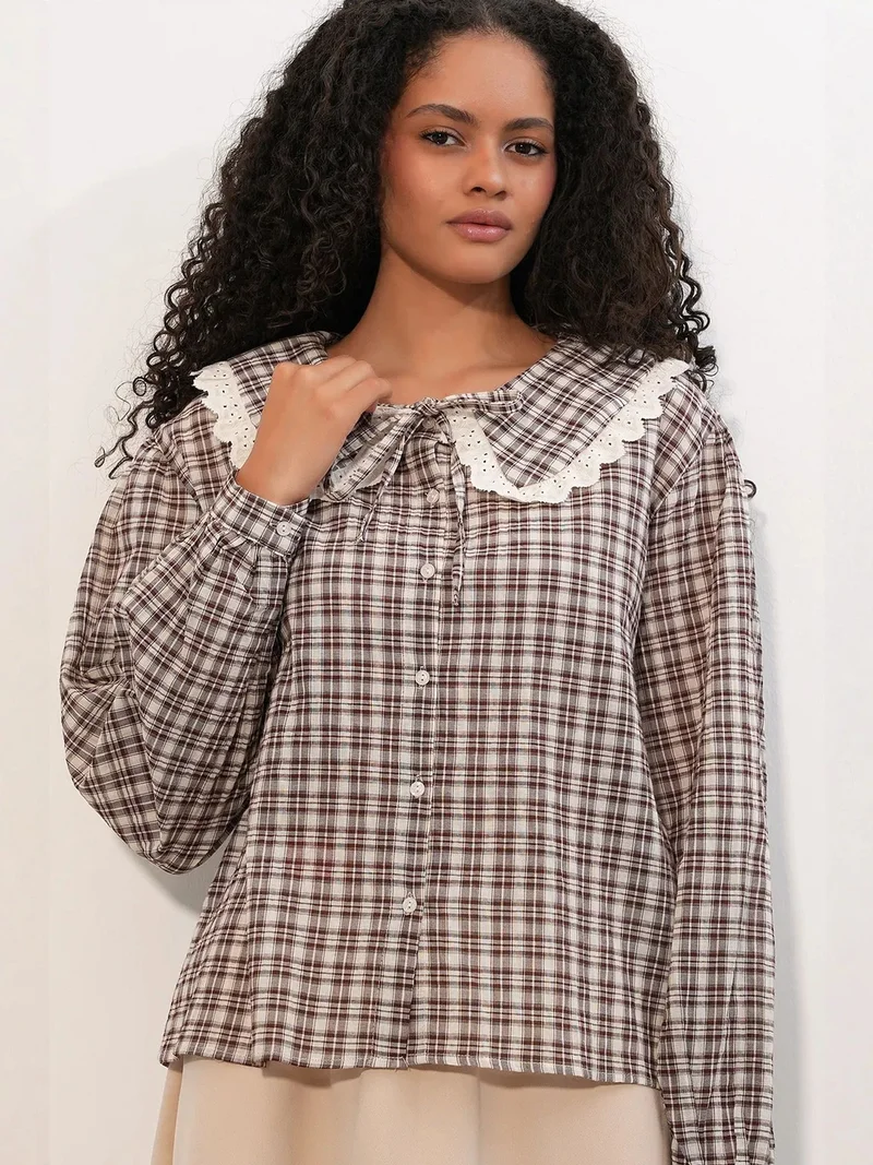 بيغ دارت BDART Women's Plaid Viscose Poplin Shirt