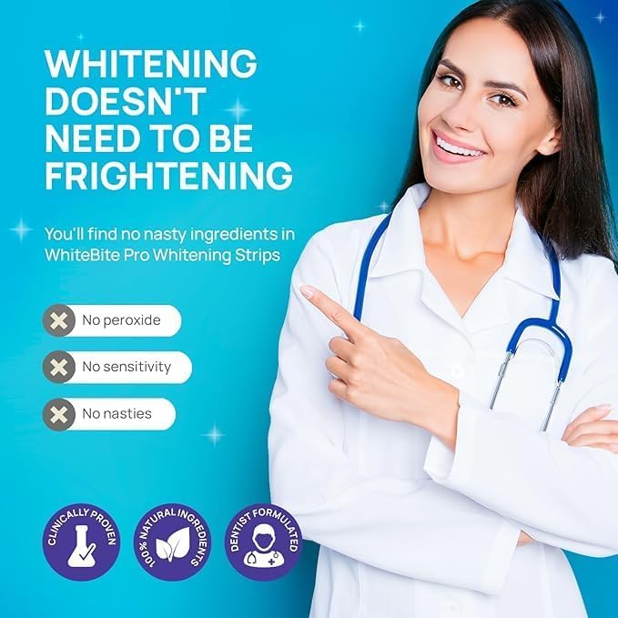 YONIMI Teeth Whitening Strips for Sensitive Teeth30 Minutes Fast Results, Remove Years Coffee/Wine/Smoking Stains, Fast & Effective Teeth Whitening (14PCS=7 Pair) - Image 3