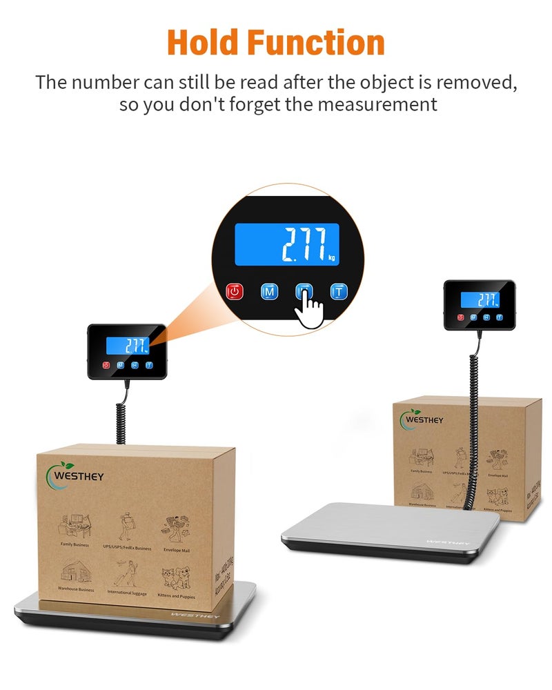 WESTHEY Shipping Scale 0.5oz-440lb High Accuracy Postal Digital Weight Luggage Scale for Packages Warehouse Home Small Business Pet Food Mail - Image 5